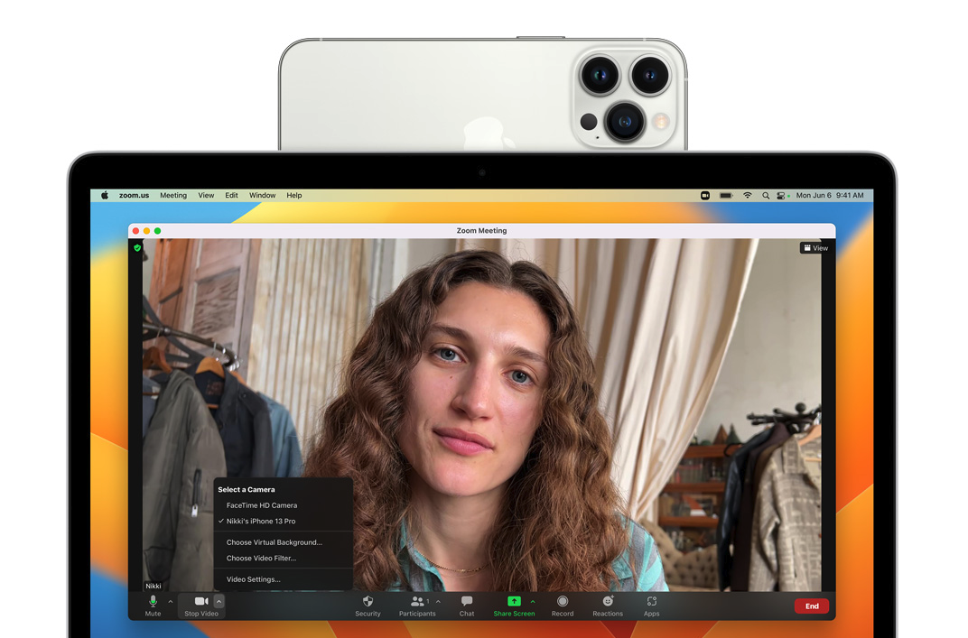 Use your iPhone as a webcam with Continuity Camera